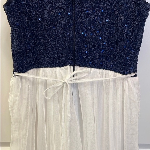 Girls Sequin Pleated Gown Party Dress Wedding 14 - Picture 12 of 16